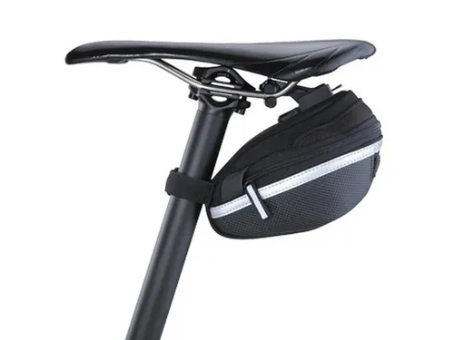 Topeak Wedge Pack II Satteltasche - Fahrradtaschen mit 0,8L Volumen, strapazierfähigem Material und extra langen 3M Reflexstreifen für mehr Sicherheit bei Nacht. Inklusive Regenschutz und Sicherheitslichtclip.