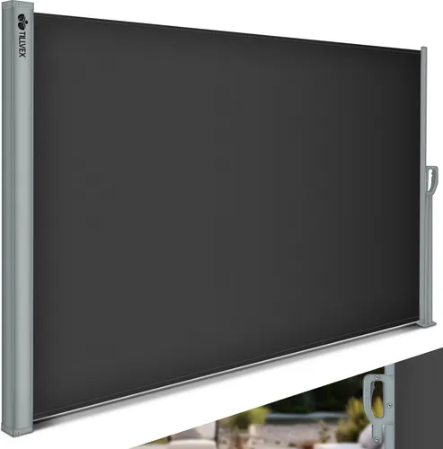 tillvex Seitenmarkise - Ausziehbare Wandmarkise für maximale Privatsphäre - Markisen für Balkon, Garten & Terrasse: Blickdichte Seitenmarkise aus rostfreiem Stahl, wasserabweisend und UV-beständig für langanhaltenden Schutz.