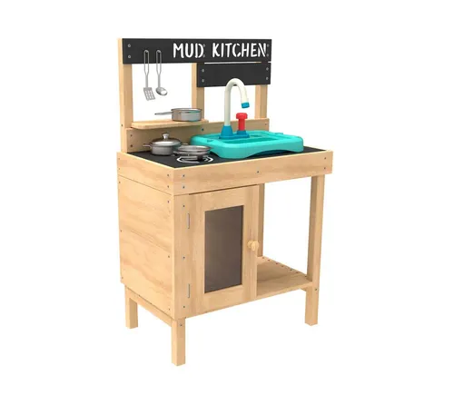 TP Toys Holz Spielküche, Matschküche, natur - Spiel- und Klettergeräte für den Outdoorbereich - Die vielseitige TP Toys Deluxe Spielküche aus Holz bietet kreativen Spielspaß für Kinder ab 3 Jahren.