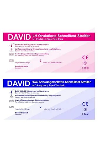 David Ovulationstest 30 x David Ovulationstest 10miu/ml + 5 SW Streifen, Spar-Set