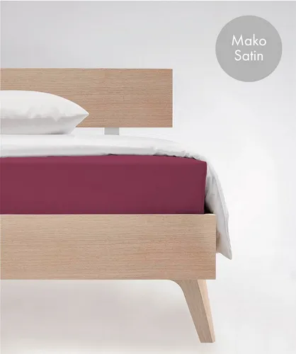 Fleuresse Colours Spannlaken in Beere, 100 x 200 cm - Hochwertiges Spannbetttuch aus 100 % Baumwolle (Mako-Satin), mercerisiert und supergekämmt, waschbar bei 60° und trocknergeeignet – ideal für einen erholsamen Schlaf.