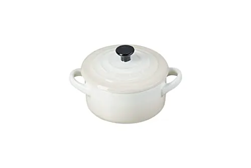 LE CREUSET Bräter Creuset Poterie Mini Cocotte - Mini Cocotte (10 x 5 cm) für Ofen und Mikrowelle, hitzebeständig von -23°C bis +260°C, ideal für kreative Gerichte und stilvolle Servierung.