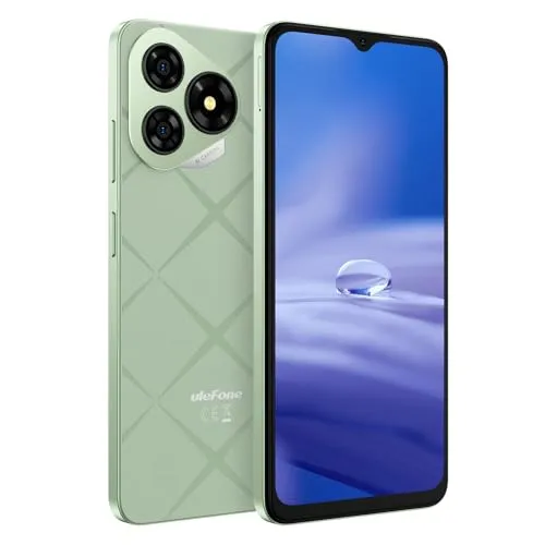 Ulefone Android 14 4G Smartphone ohne Vertrag Note 19, 3-Karten-Steckplatz, Octa-Core 6GB+32GB (512GB Extern), DUAL-SIM Smartphone, 6,56'' HD+, 8MP+5MP Kamera, Gesichtserkennung GPS Grün