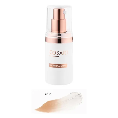 COSART Intuitive CC Cream - 617 - 15 ml - Vegan & Hyaluronsäure - Tagespflege für das Gesicht mit Hyaluronsäure, ideal für trockene Haut. Diese getönte Tagescreme spendet Feuchtigkeit und sorgt für einen ebenmäßigen Teint.