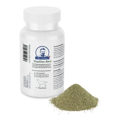 DiarDoc Akut von Dr. Hölter für Hunde bei akutem Durchfall und Verdauungsstörungen (60g Pulver)
