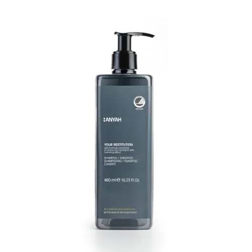 ANYAH Feuchtigkeitsshampoo – Sanfte Pflege für trockenes Haar, stärkt Haar & schützt Kopfhaut, vegane Formel, Nordic Ecolabel zertifiziert, shampoo damen & herren, 480ml