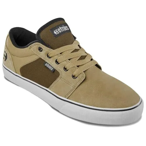 Etnies Herren Barge LS Skate Shoe - TAN/Brown/ORANGE, 42 EU - Herren-Skateboardschuhe mit STI Comfort Level 1 Sohle für optimalen Tragekomfort und einem schlanken, vulkanisierten Design.