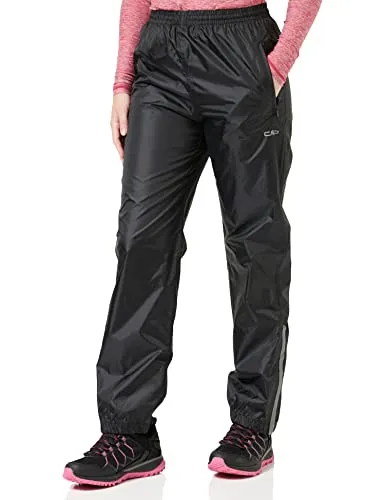 CMP Woman Pant Rain nero (U901) 38 - Funktionsjacke für Damen, wasserabweisend und faltbar für einfachen Transport – ideal für Outdoor-Aktivitäten bei jedem Wetter.