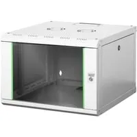 DIGITUS Netzwerk-Schrank 19 Zoll 7 HE - Wandmontage, 600 mm Tiefe, 100 kg Traglast, mit abschließbarer Glastür und hoher Belastbarkeit