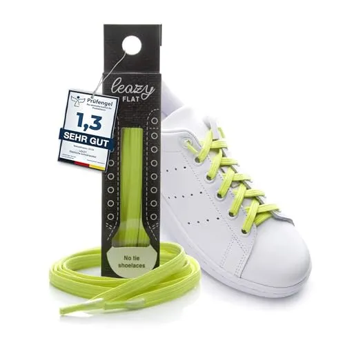 leazy flat Elastische Schnürsenkel – Das Flache, Flexible Schuhband zum Einhaken