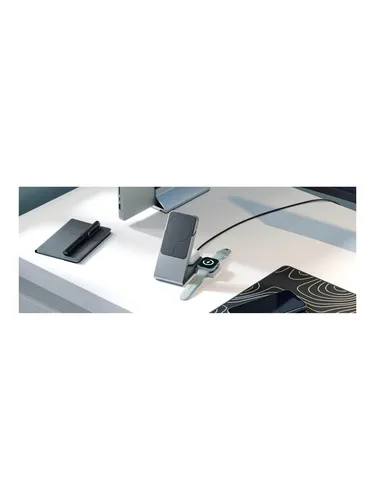 Alogic Matrix+ Wireless 3-in-1 Ladestation MagSafe - Qi-kompatible 3-in-1 Ladestation mit 5.000 mAh Powerbank, ideal für unterwegs. Maximale drahtlose Ladeleistung von 15W, inklusive Kfz-Halterung für bequemes Laden im Auto.