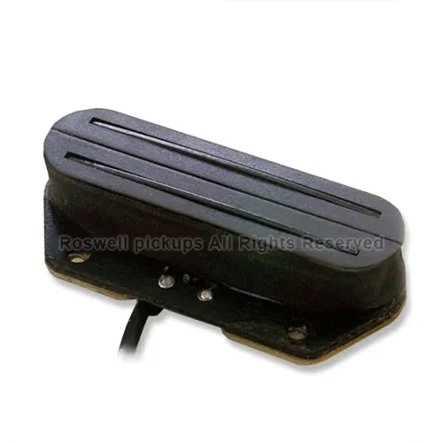 Roswell Pickups TEH Bridge Black - Hochwertiger Steg-Pickup für T-Style E-Gitarren mit einzigartigem Humbucker-Sound im Single Coil Format. Ideal für kraftvolle Klänge in Rock und Metal. Robuste Bauweise mit durchgehenden Keramik-Magneten.