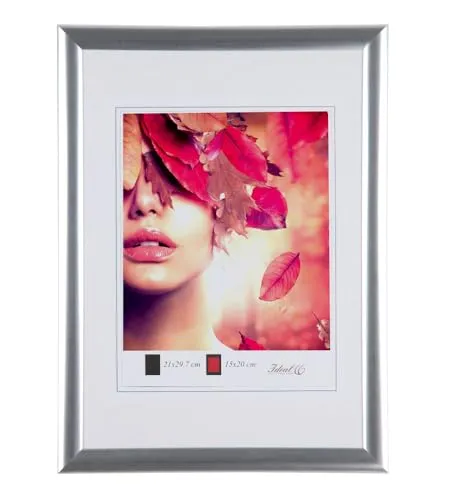IDEAL TREND Moderner Bilderrahmen mit echtem Glas für wertvolle Erinnerungen Bilder Foto Rahmen mit abgerundetem Profil: Farbe: Silber | Format: 29,7x42 (DIN A3)