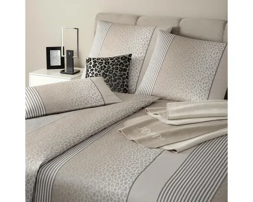 JOOP Bettwäsche Leo cream 160x210 cm + 65x100 cm in braun von JOOP!