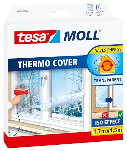 tesa Fensterisolierfolie moll Thermo Cover transparent 1,5 x 1,7 m