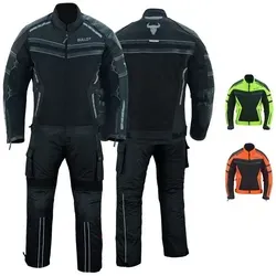 BULLDT Motorradkombi BLD323K (Set, 2-tlg., mit CE-Protektoren, Motorradjacke & Motorradhose) Herren Motorradkombi Tech-Mesh biker kombi mit Protektoren schwarz 62/5XL