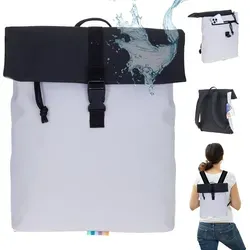 Elephant Takskal Damen Rucksack klein - Wetterfester Freizeitrucksack mit iPad-Fach und Anti-Theft Geheimfach, ideal für Büro und Outdoor-Aktivitäten. Stylisches nordisches Design in Off White - Black.