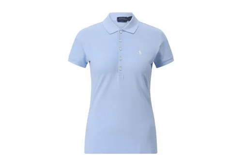 Polo Ralph Lauren Slim Fit Poloshirt in Hellblau, Größe S - Elegantes Damen Poloshirt von Polo Ralph Lauren im Slim Fit, aus hochwertigem Baumwoll-Mix für besten Tragekomfort. Vielseitig kombinierbar und ideal für sportliche Anlässe.