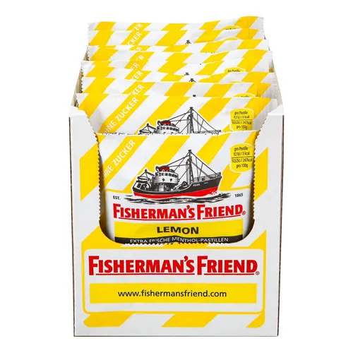 Fisherman's Friend Lemon ohne Zucker in schwarz von Fishermens Friend