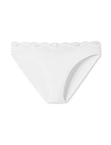 Schiesser Damen Taislip mit Spitze-Pure Cotton Taillenslip, Weiss_166636, 40