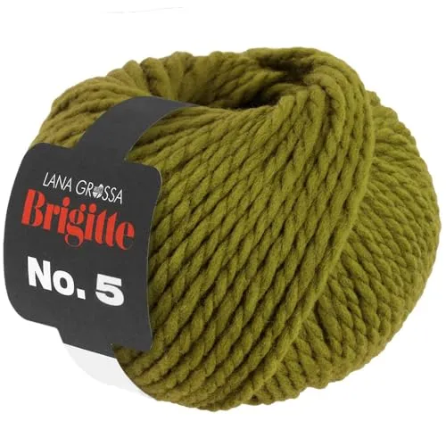 LANA GROSSA Brigitte Nr.5 | 2-fach verzwirntes Merino-Dochtgarn | Handstrickgarn aus 100% Schurwolle (Merino extrafein) | 50g Wolle zum Stricken & Häkeln | 75m Garn FB 17