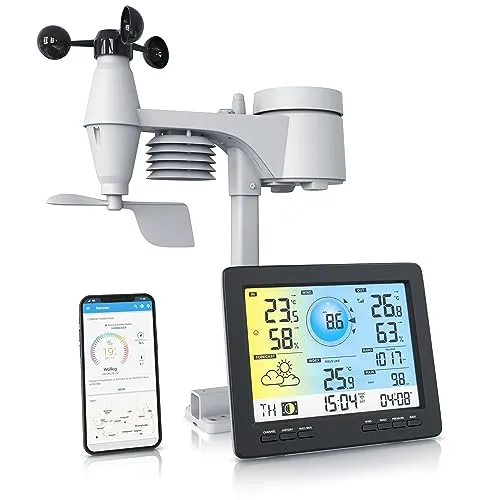 Brandson WLAN Wetterstation 5-in-1 mit Außensensor