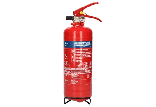 Alecto Pulver-Feuerlöscher BP-1 2 l - Feuerlöscher mit 2 l Inhalt, ideal für den sicheren Einsatz bei Bränden der Klassen A, B und C.