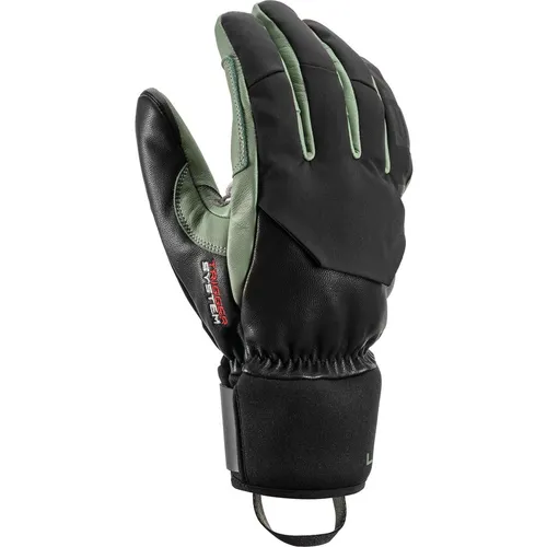 LEKI Hevon 3D black-dusty green 9.5 - Warme Skihandschuhe für Männer mit wasserdichter SOFT-TEX Membran und innovativem Trigger System für optimale Kraftübertragung beim Skifahren.