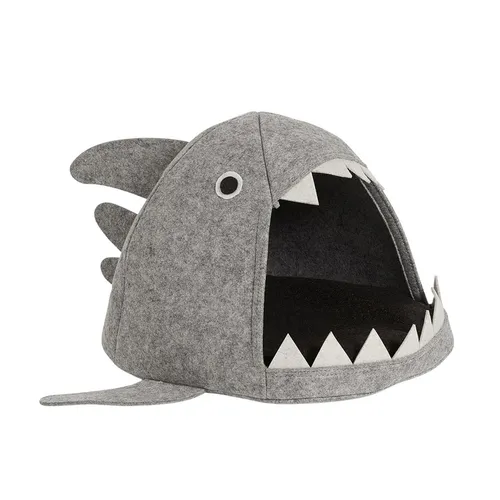 Hausleben® Katzenhöhle/Katzenbett,Optik: Hai, Filz