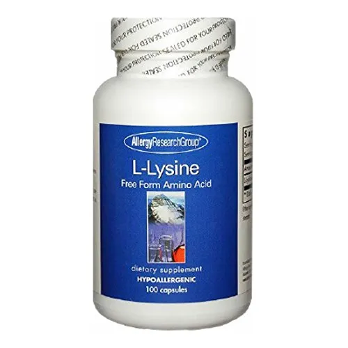 Allergy Research Group L-Lysin 500 mg - 100 Kapseln - Sportnahrung - Hochwertiges L-Lysin in bioverfügbarer Form, perfekt für Sportler zur Unterstützung der Proteinsynthese und Muskelregeneration, 100 vegetarische Kapseln.