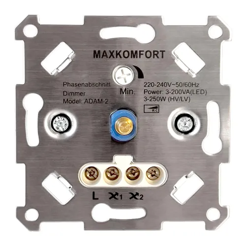 Led Dimmer 230v A2 Unterputz Phasenabschnitt R,C 3-250w Einsatz geeignet für Led und Halogen Druckwechselschalter Dimmschalter