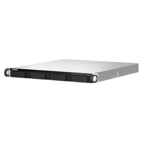 QNAP TS-464U-RP-8G NAS System 4-Bay Rack NAS - NAS-Server mit leistungsstarkem 2,9 GHz Intel Celeron Prozessor, Hot-Swap-fähigen Laufwerkseinschüben und dualem 2,5Gbit LAN für hohe Datenübertragungsraten.