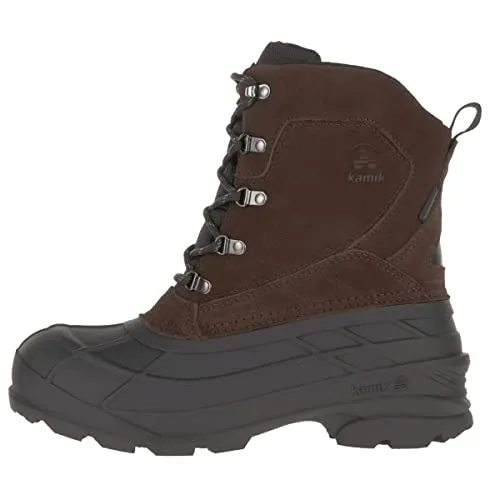 Kamik Fargo 2 Herrenstiefel - Dunkelbraun (DBR) 43 - Wanderschuhe mit HEAT-MX-Technologie für Wärme und wasserdichter Konstruktion, ideal für kalte und nasse Bedingungen.