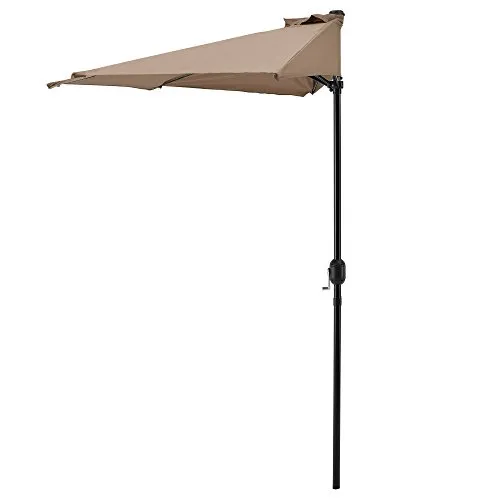 Halb-Sonnenschirm 'Eger' Ø300 Halbrund Beige von casa.pro