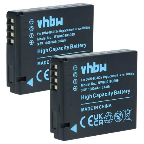 vhbw Kamera-Akkus für Leica D-Lux 5, D-Lux 6 von BP-DC10, BP-DC10E 2 x