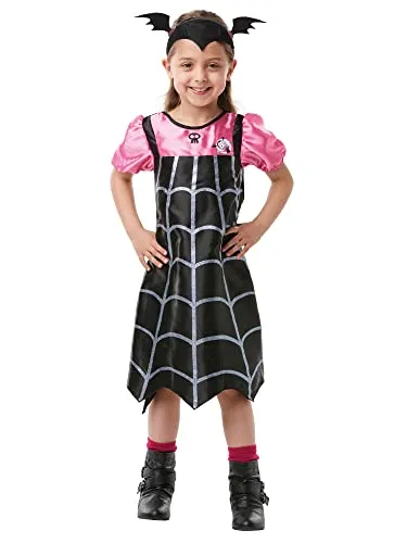 Rubie ́s Vampir-Kostüm Disney's Vampirina - Fledermaus Kleid für Kinder - Kostüm in Schwarz, perfekt für Halloween oder Karneval, mit süßem Fledermaus-Design für kleine Vampir-Fans.