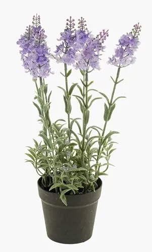 artplants.de Künstlicher Lavendel im Topf, Hellviolett, 29cm - Kunstblume - Deko Blume
