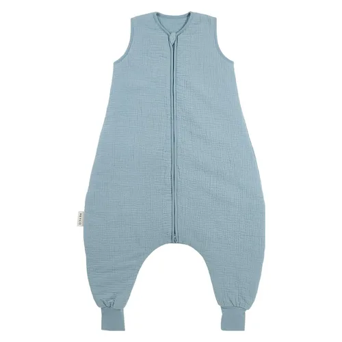 Meyco Baby Ganzjahres-Sleepoverall Musselin 2.0 TOG - Bequemer Ganzjahres-Sleepoverall für Babys mit hervorragender Feuchtigkeitsaufnahme und Bewegungsfreiheit. Langer Reißverschluss für einfaches An- und Ausziehen, aus weichem Musselin für optimalen Komfort.
