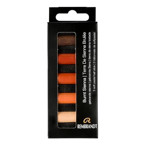 Rembrandt Professionelles Weiche Pastelle Set Siena gebrannt | 5 halbe Pastelle