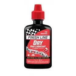 Finish Line Teflon Plus Dry Kettenschmiermittel 60ml - Hochwertiges Kettenschmiermittel für reibungslose Fahrten, wasserabweisend und ideal für trockene Bedingungen.