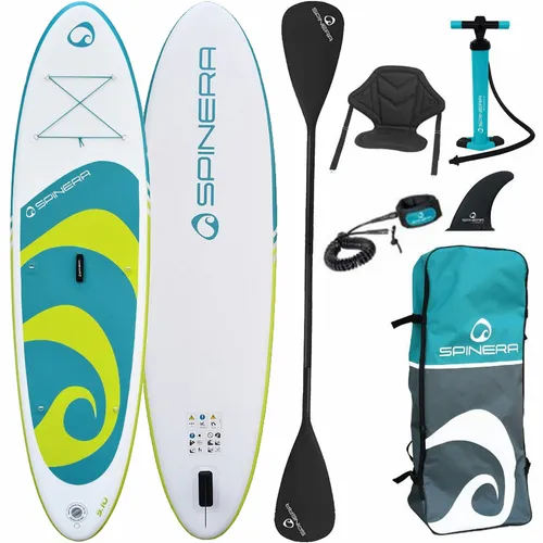 Spinera Classic 9'10'' SUP SET Kajak- Paddel Stand Up Paddle Board Grün Pack 3