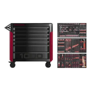 Kraftwerk PRO LINE Werkstattwagen PT1000 7 Schubladen von KRAFTWERK