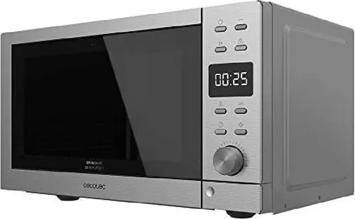 Cecotec Microondas Digital GrandHeat 2010 Flatbed - Mikrowelle ohne Drehteller mit 20 l und 700 W, ideal für große Behälter. 9 Funktionen, Grill mit 900 W und leicht zu reinigen dank flachem Innenraum.