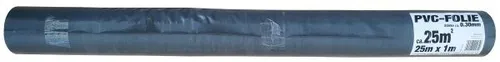 Jufol Baufolie PVC 0,3 mm - 25 m² schwarz - Abdeckplane aus robustem PVC, ideal zum Schutz vor Feuchtigkeit und Schmutz auf Baustellen oder im Garten.