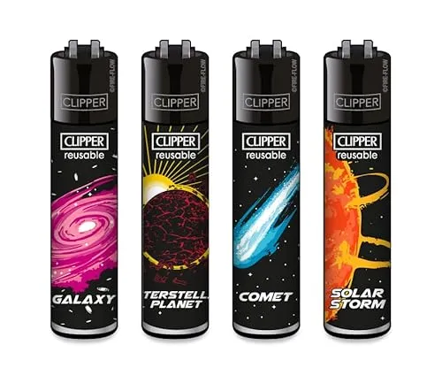 Clipper Feuerzeug 4er Set: (Across Universe) von sunmondo