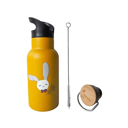 kikadu Trinkflasche Hase Senfgelb – BPA-frei und langlebig