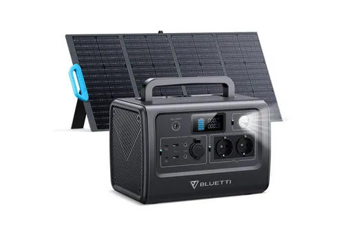 BLUETTI Stromerzeuger EB70 mit 120W Solar Stromgenerator Kit, 1,00 in kW, (mit PV120 Solarpanel, 3-tlg., 1000W/716Wh LiFePO4 Batterie), für Outdoor Camping, Off-Grid, Blackout