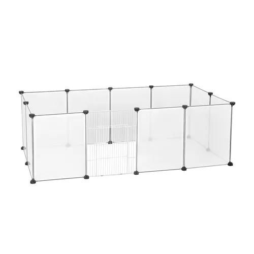 Freigehege Kaninchen DIY Auslaufgitter Laufkäfig Gittergehege mit Tür Hamster