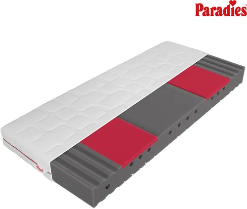 Paradies Varioduo 7-Zonen-Kaltschaummatratze - Erlebe individuellen Schlafkomfort mit der Paradies Varioduo Matratze. Die 7-Zonen-Konstruktion bietet optimale Druckentlastung und Anpassungsfähigkeit für alle Schlafpositionen. Der abnehmbare Bezug sorgt für hygienische Frische.