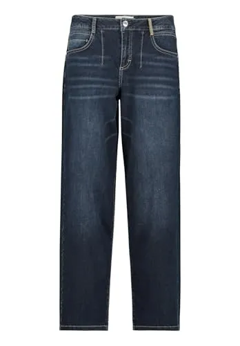 Cartoon Damen Used Look-Jeans mit Waschung 46, Dunkelblau
